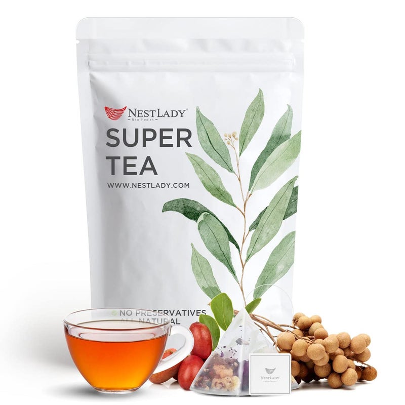 NESTLADY Red Date Longan Goji Berry Tea - Herbal & Flower Blend, Healthy Nourishing Tea Bags 15 Bags (120g, 8g/Bag) - Image 1